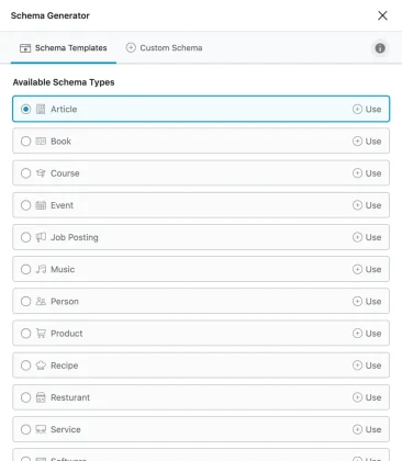 09 Rank Math Rich Snippet Support RankMath's advanced schema configuration panel for rich snippets